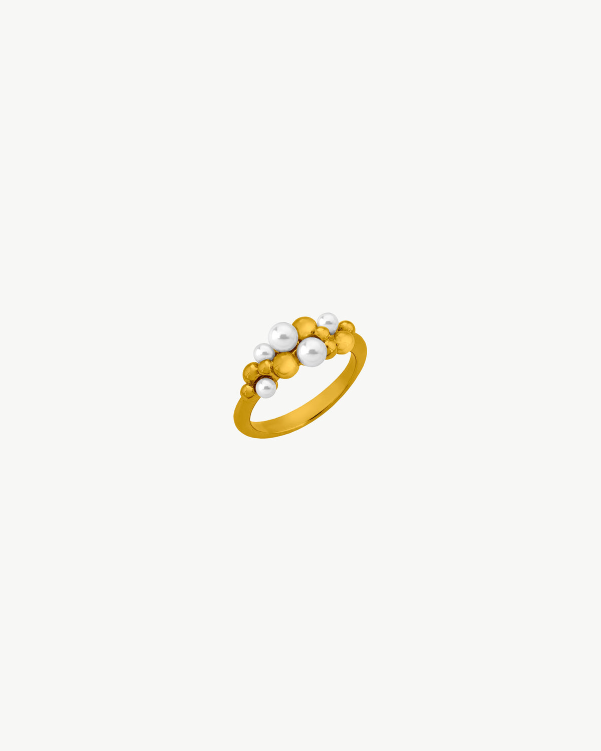 3–4 mm goldener Perlenring Fuga