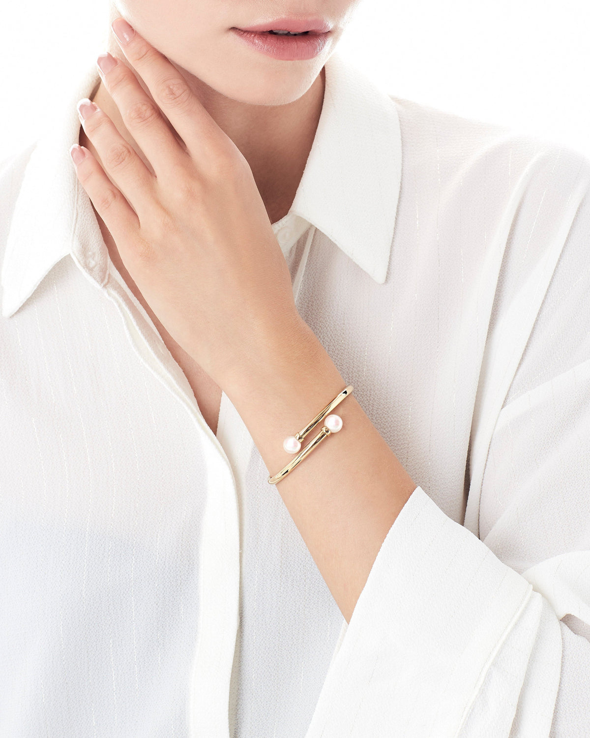 Armband mit zwei goldenen Perlen Galatea