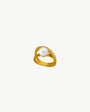 8-mm-Goldring mit Perlen und Zirkonia Exquisite
