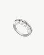 Ring aus Perlen und Zirkonen Exquisite