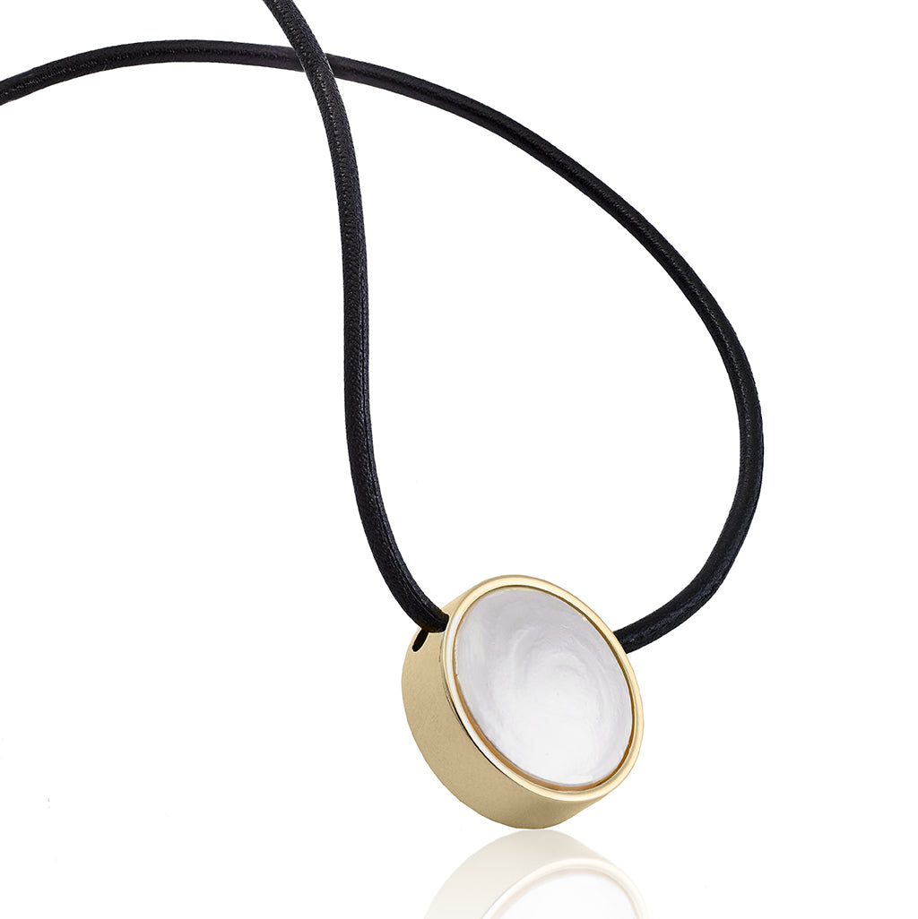 Pearl Choker Leather Coppelia