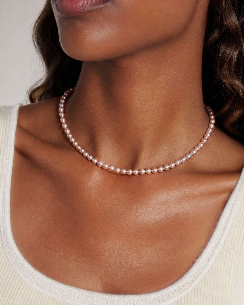 Lyra Mini Pink Pearl Necklace