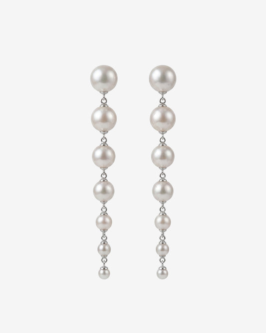 Pendientes largos de Perlas
