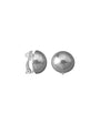 Pendientes Media Perla 18mm Gris Mabé
