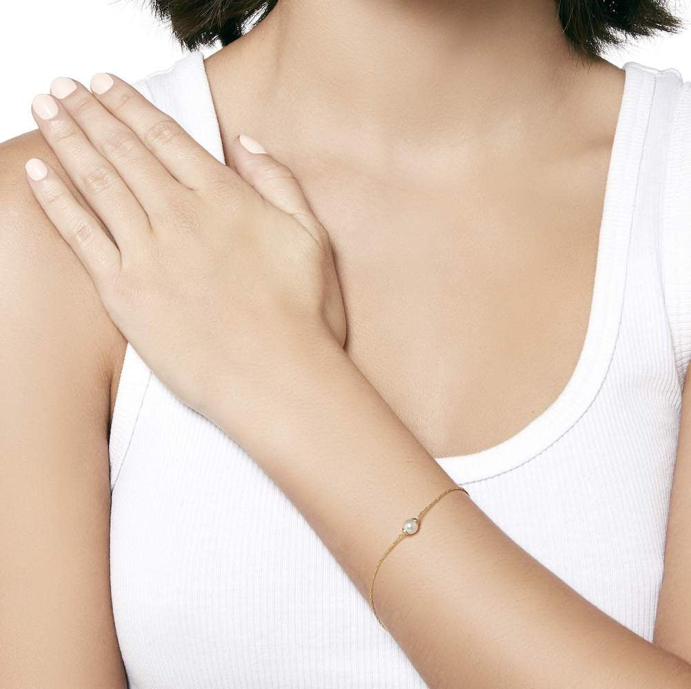 Goldenes Perlenarmband Cies