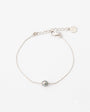 Graues Perlen-Silberarmband Cies