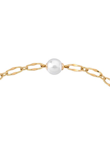 Pulsera Perla 6mm Dorada Cies