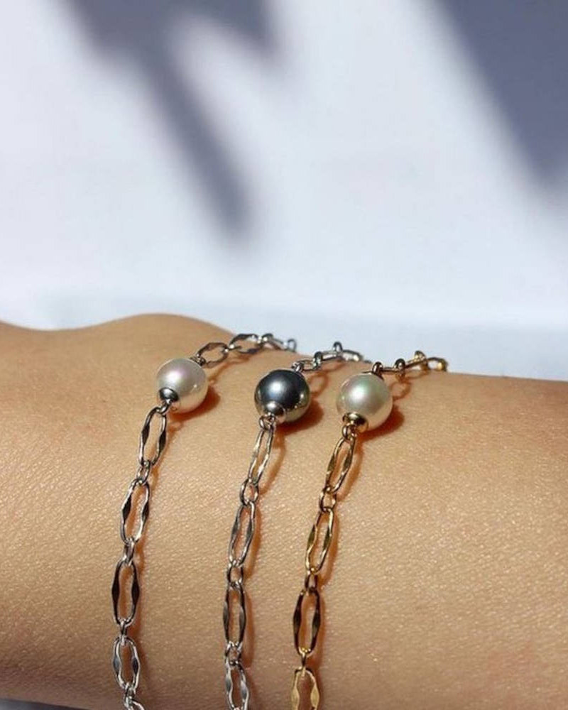 Pulsera Perla 6mm Dorada Cies