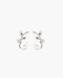 Leaf and Pearl Earrings 6mm Romea
