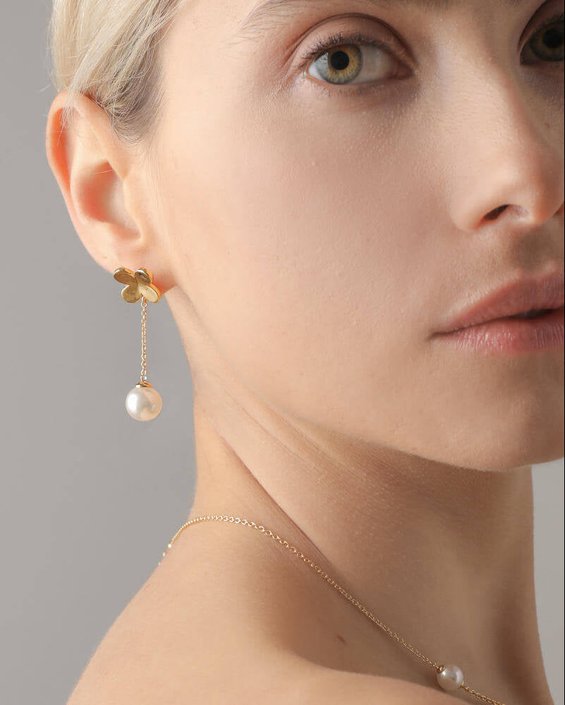 Long Pearl Earrings Ayanti
