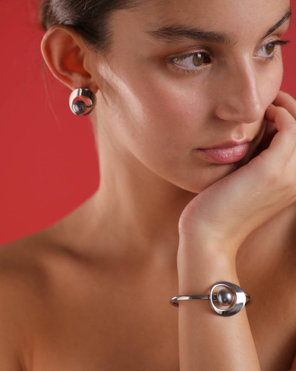 Brazalete Perla Gris Petra
