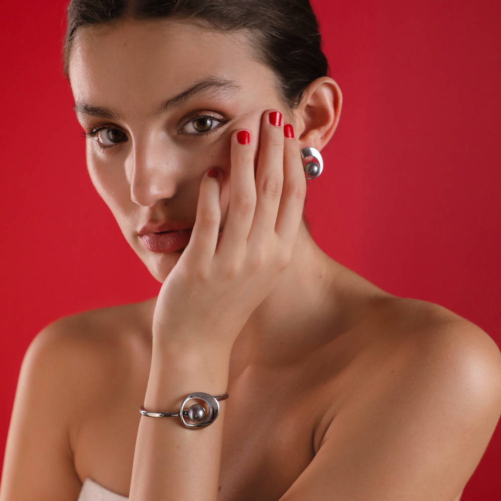 Brazalete Perla Gris Petra