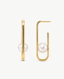 Pearl Earrings 10mm Golden Atenea