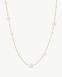 40 cm lange Halskette mit goldenen Perlen Dangle