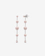 Silberne Dangle-Ohrringe – rosa Perlen