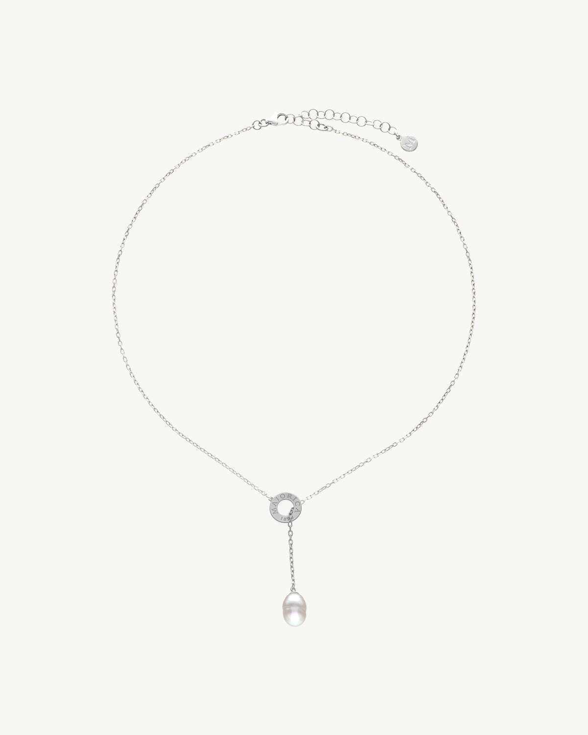 Pearl Necklace 12mm White Gold Luar