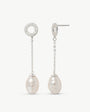 Long Pearl Earrings 12mm Luar