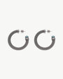 Pendientes Aro Dos Perlas 6mm Gris Tender