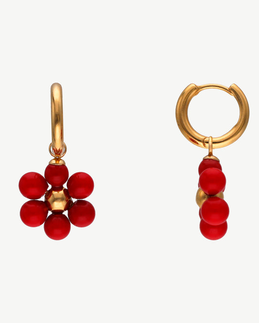 Hoop Earrings Red Kate