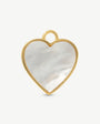 Herz-Charm, 18 mm, weißes Perlmutt San Valentín