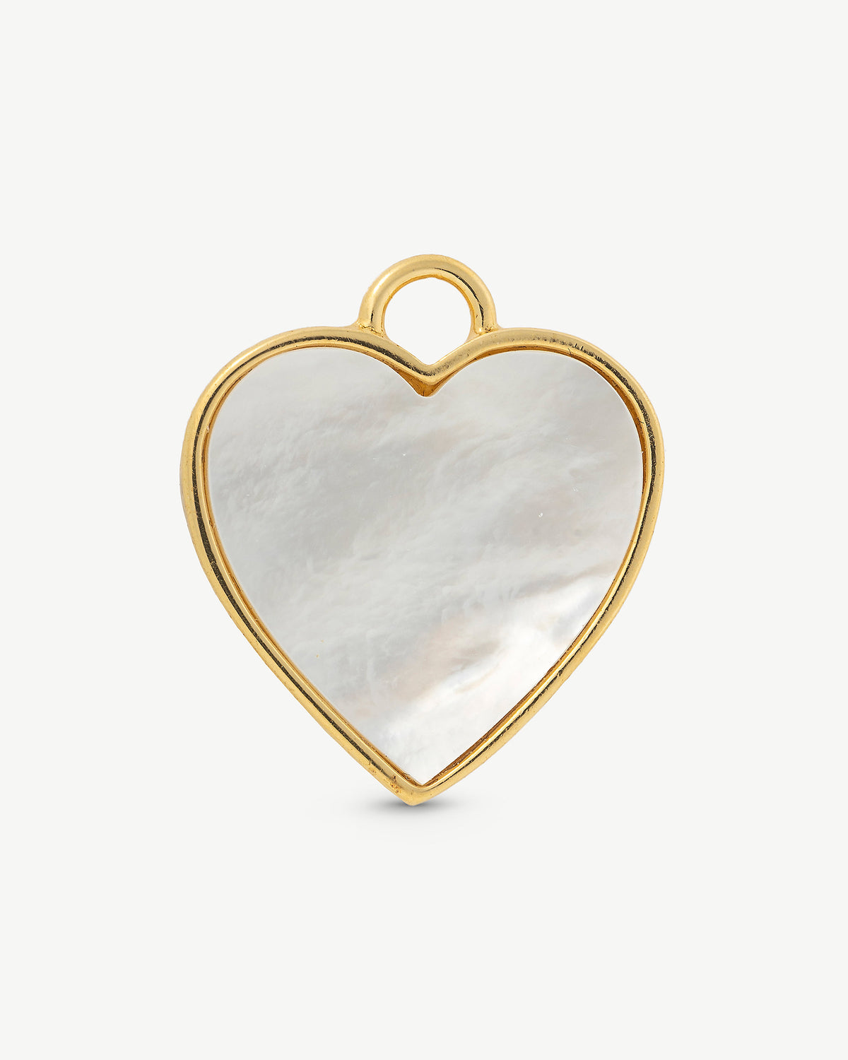 Herz-Charm, 18 mm, weißes Perlmutt San Valentín