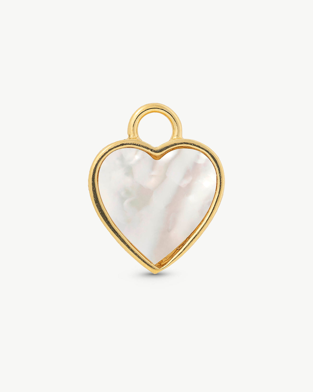 Charm Corazón 12mm Nácar Blanco San Valentín