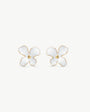 Flower Earrings White Mini Flowers