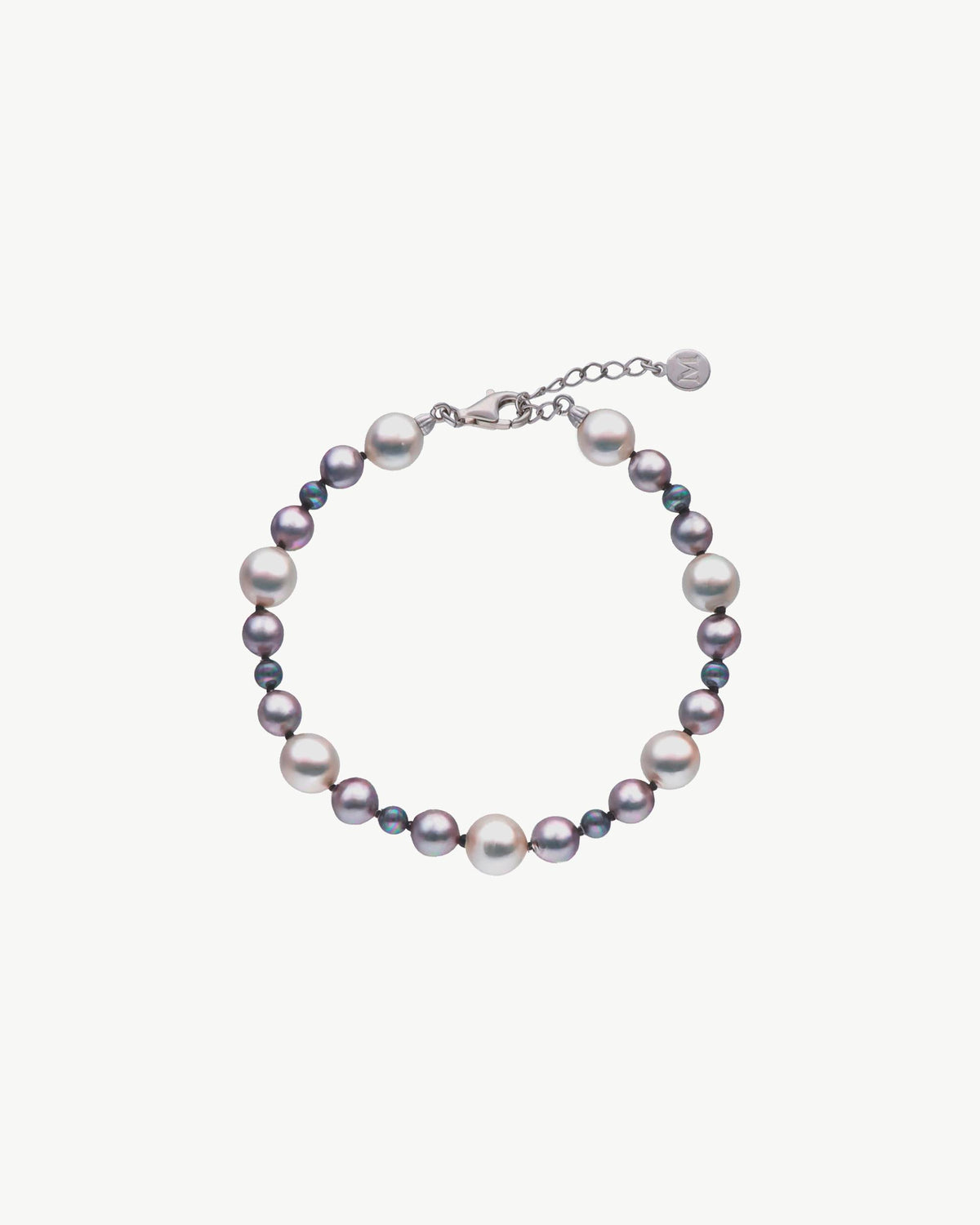 Verstellbares Armband Perlen 4-8mm Multicolor Degrade