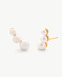 Pendientes Trepador Dorado de Perlas Petit