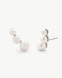 Pendientes Trepador Plata con Perlas Petit