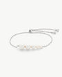  Silbernes Kettenarmband mit Perlen Petit