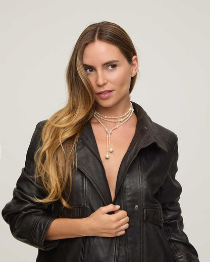 Long Pearl Necklace 114cm Essence