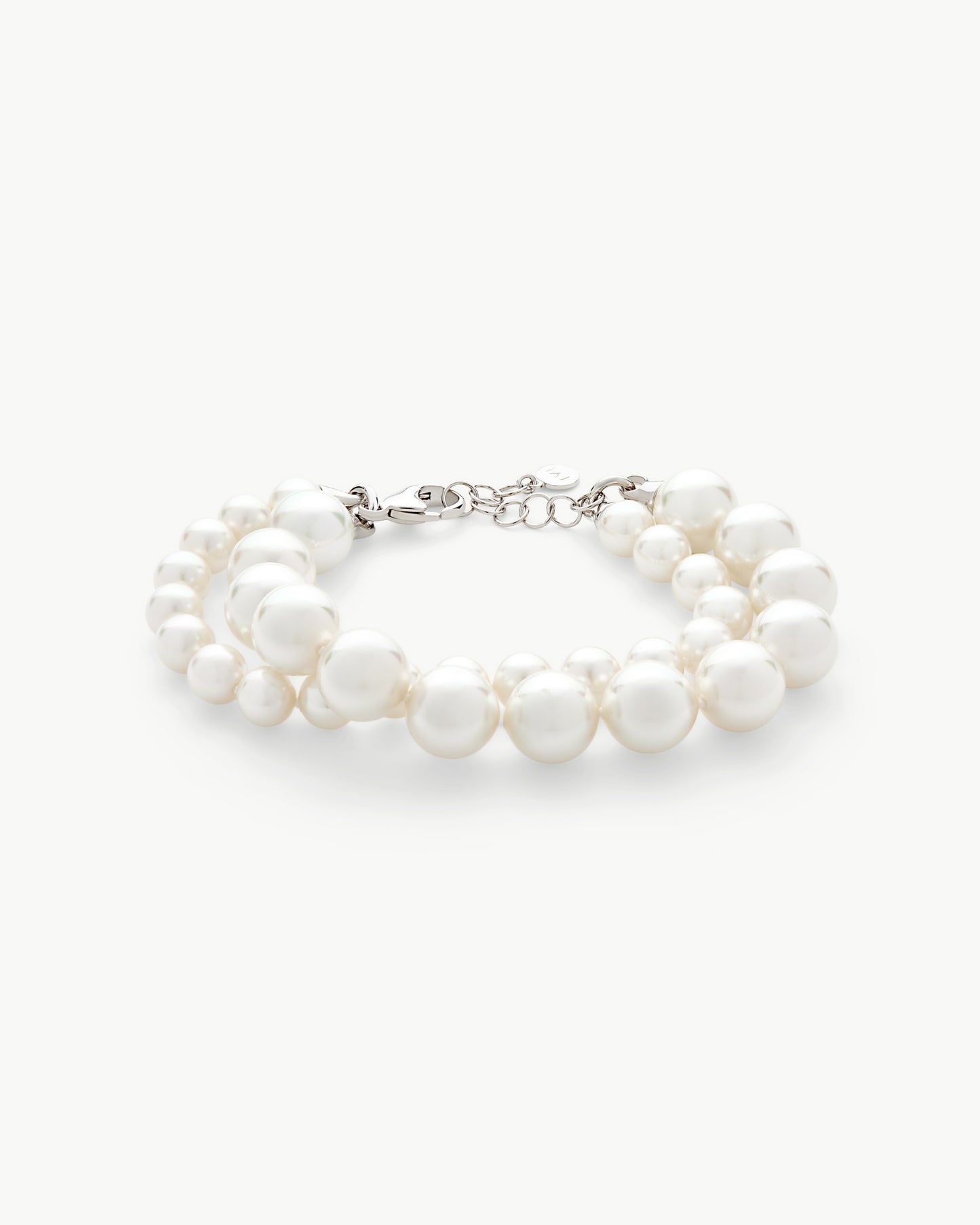 Double Pearl Bracelet 8 and 12mm Majestic 