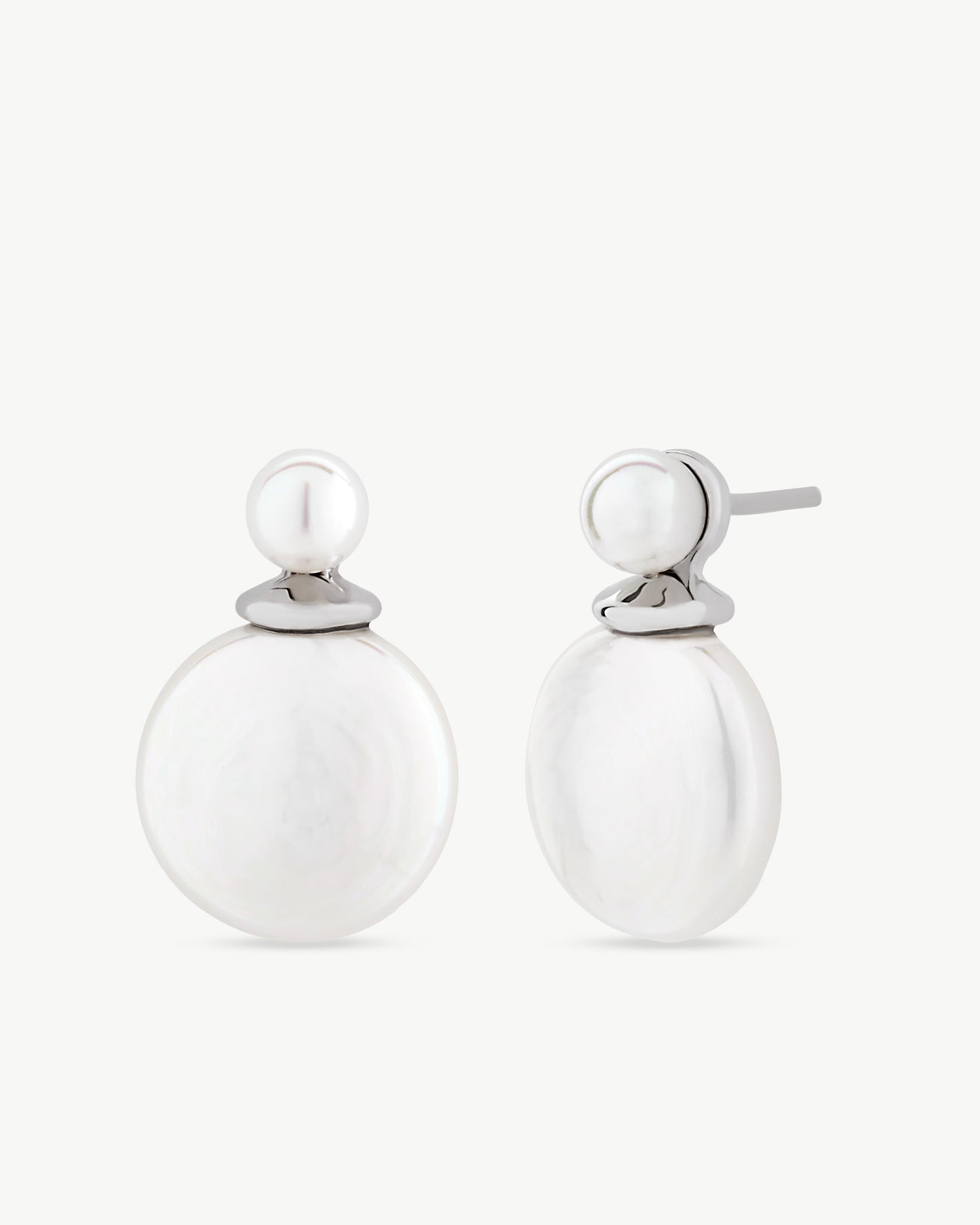 Pendientes Perla Oval 12mm Wild Pearls