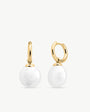 Hoop and Pearl Earrings 12mm Golden Wild Pearls