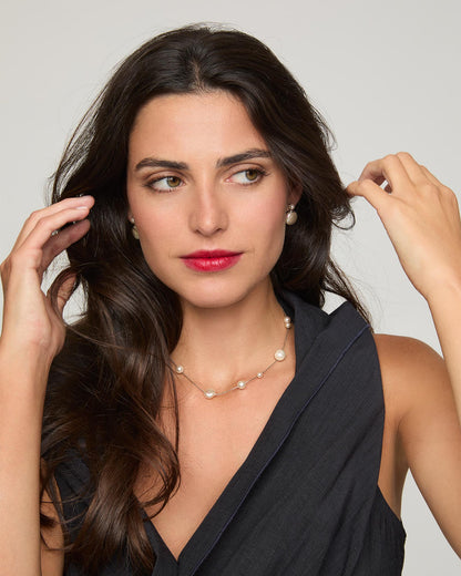 Pearls Necklace 37cm Long 4-10mm Wild Pearls