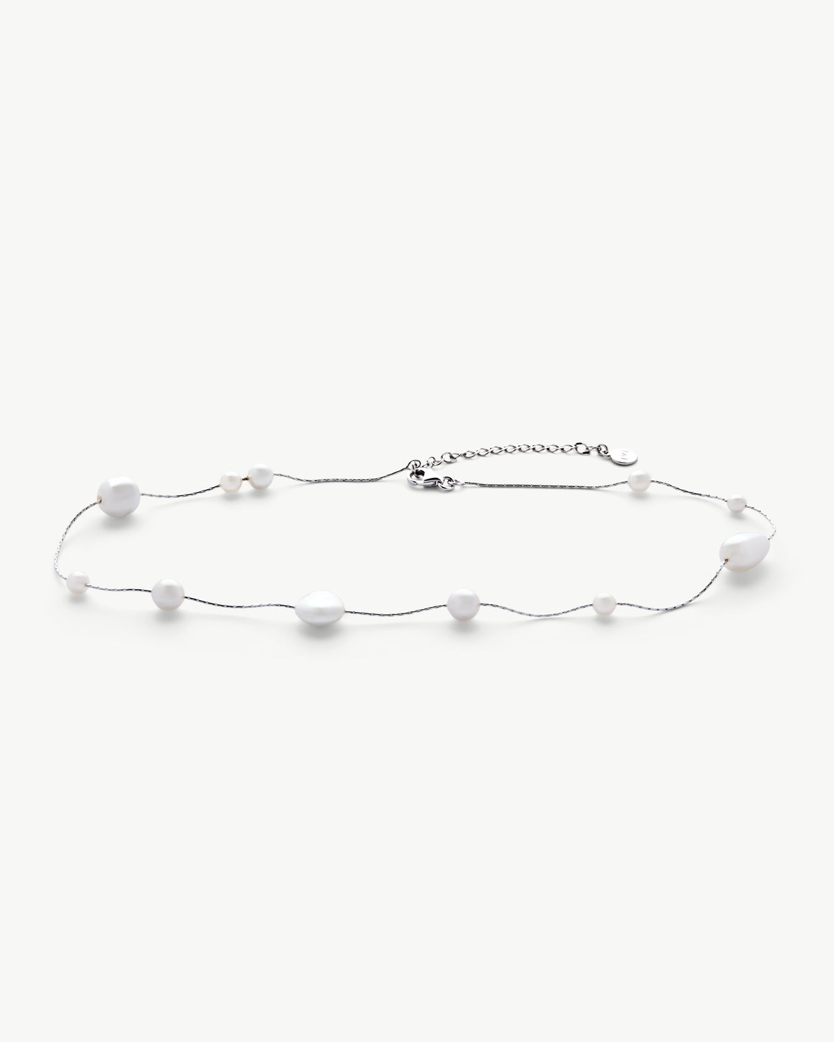 Halskette 37cm mit 4-10mm Perlen Wild Pearls