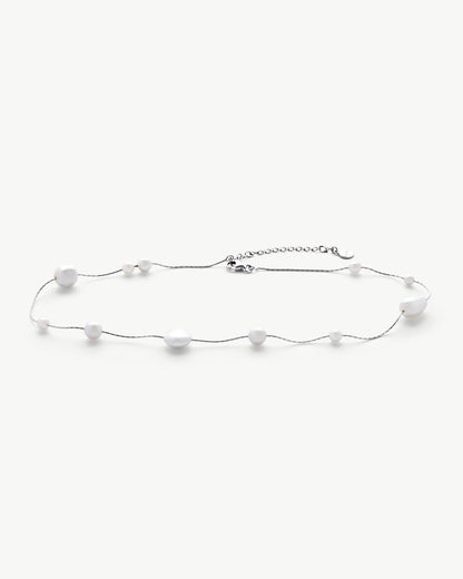 Pearls Necklace 37cm Long 4-10mm Wild Pearls