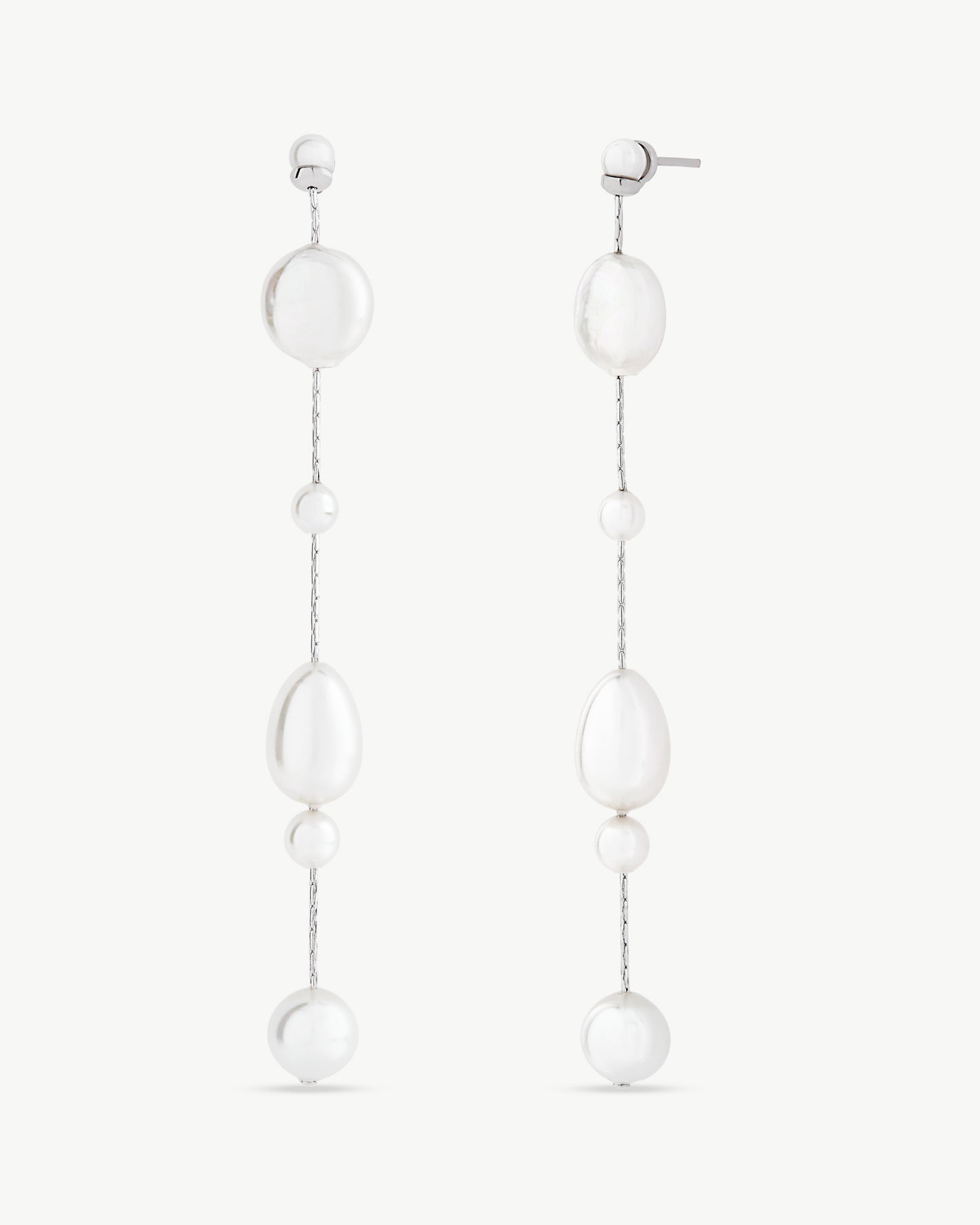 Pendientes Largos con Perlas Wild Pearls