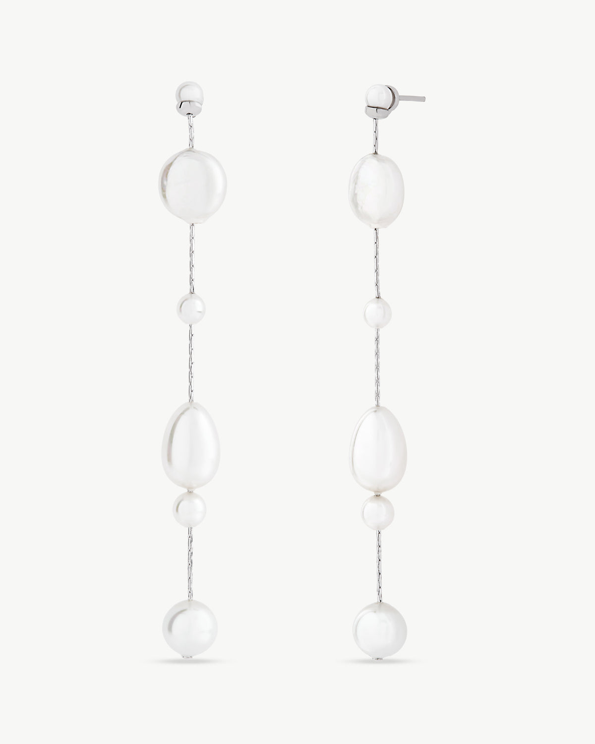 Lange Perlenohrringe Wild Pearls