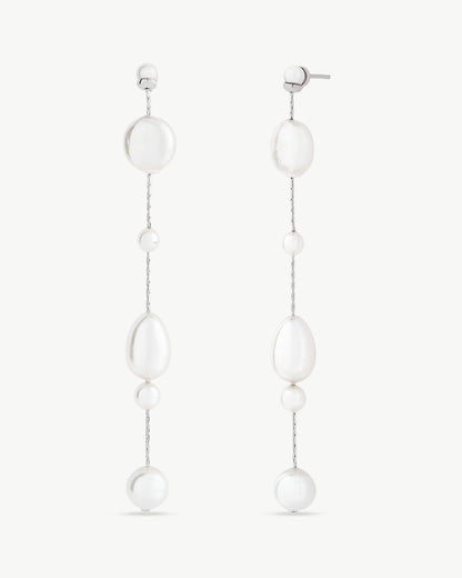 Pendientes Largos con Perlas Wild Pearls