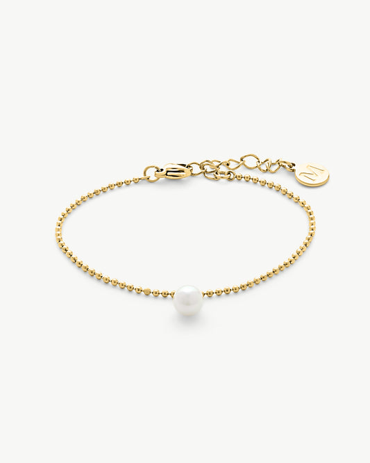  Golden Bracelet with Pearl Tiny Dots