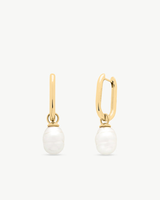 Baroque Pearl Short Earrings Golden Tender