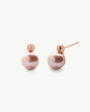 Perlenohrringe 8mm Rosa Aura