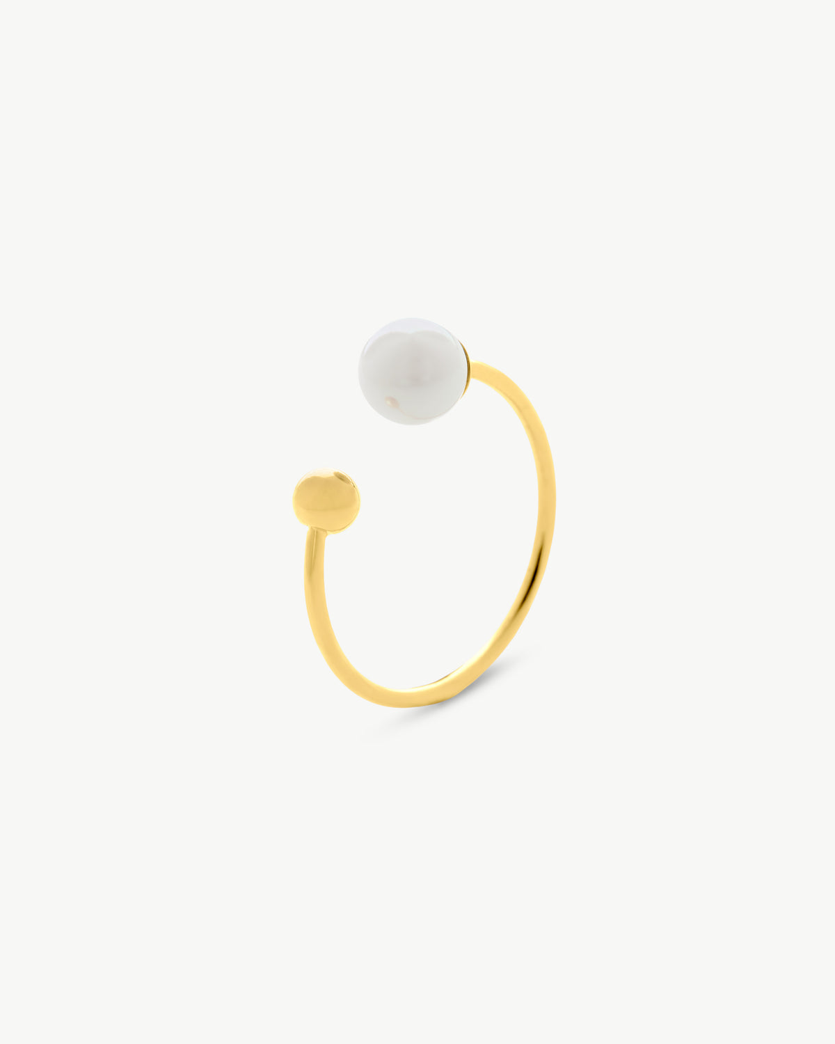 Perlenring 6mm Goldene Aura