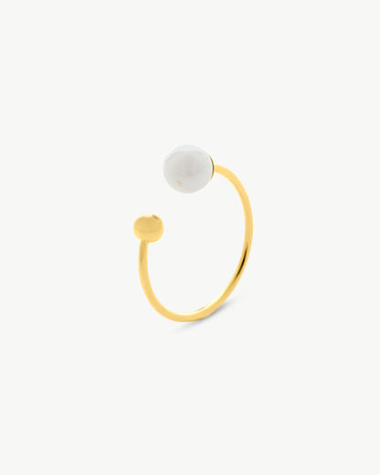 Pearl Ring 6mm Gold Aura