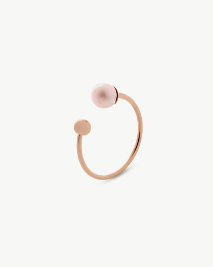Pearl Ring 6mm Pink Aura