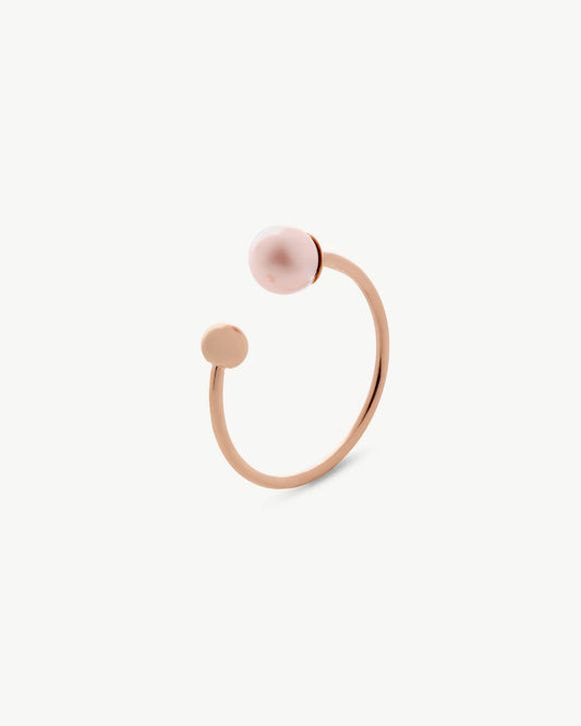 Pearl Ring 6mm Pink Aura