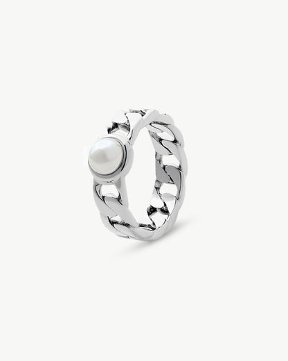 Ring with Half Pearl Puffy Pearls