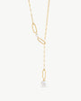  Goldene Gliederkette und Perlenkette Links